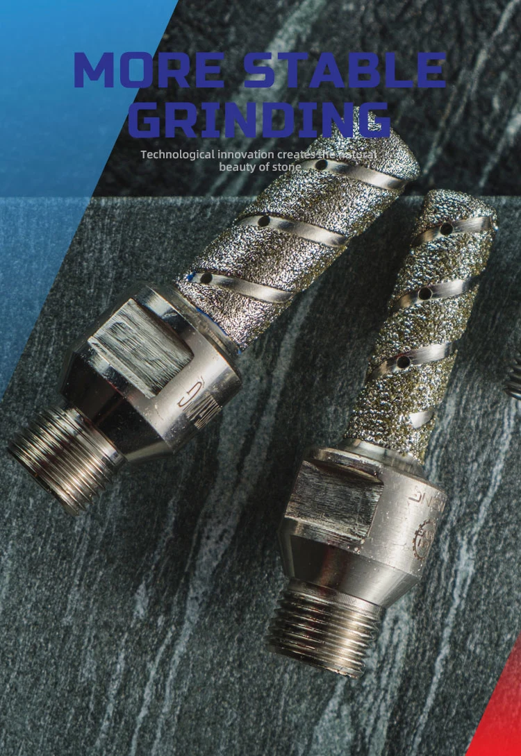 CNC Diamond Finger Router Profiling Bit and Sink Wheel Holder for Stone Grinding&Milling