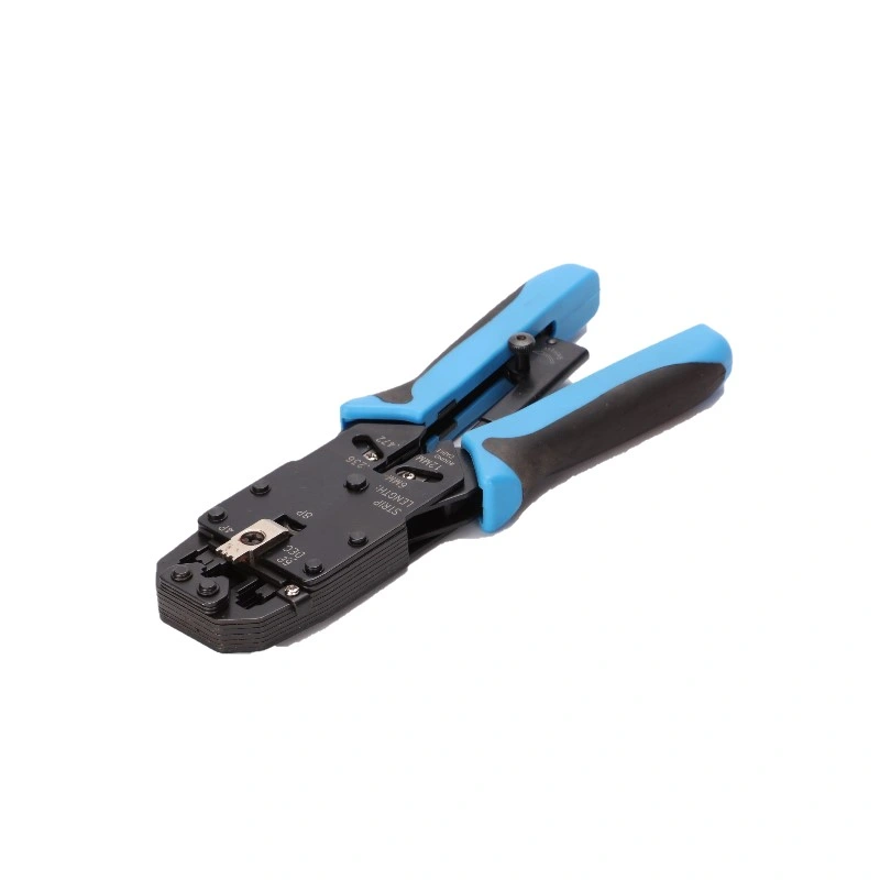 Network LAN Cable Crimping Tool for RJ45/8p8c, Rj12/6p6c, Rj11/6p4c, Rj9/4p4c with Ratchet