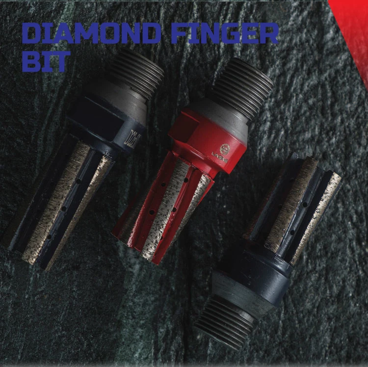 CNC Diamond Finger Router Profiling Bit and Sink Wheel Holder for Stone Grinding&Milling