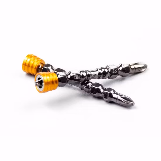 Punte a impatto magnetico in acciaio legato pH2 durevoli di alta qualità, punte per cacciavite a doppia estremità, punte per cacciavite