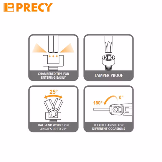 Set di chiavi a brugola pieghevoli da 8 pezzi