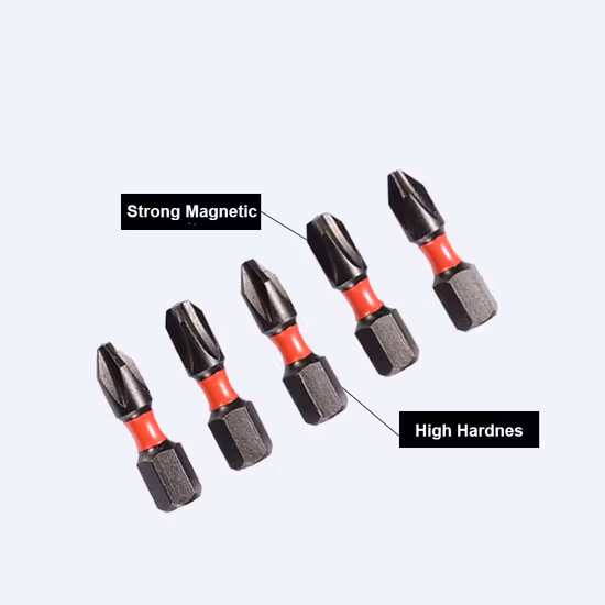 Punte per cacciavite con punta a impatto per cacciavite con testa Pozidriv pH0 Tooljoy piccole