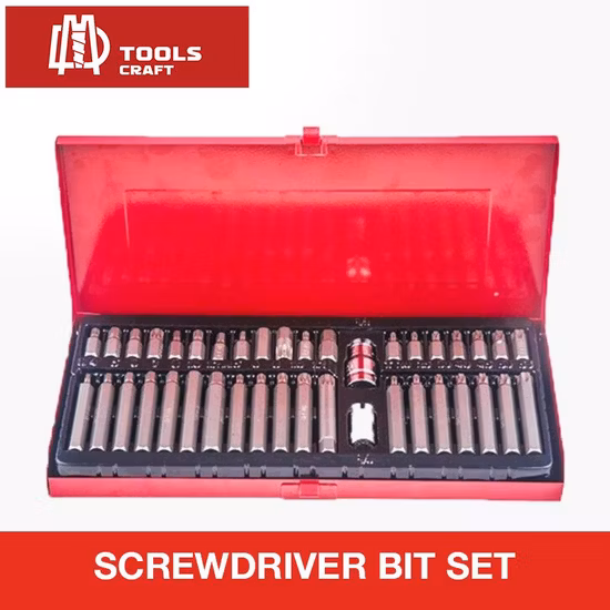 Set di punte per cacciavite da 40 pezzi e set di utensili manuali per chiavi a bussola in custodia di plastica